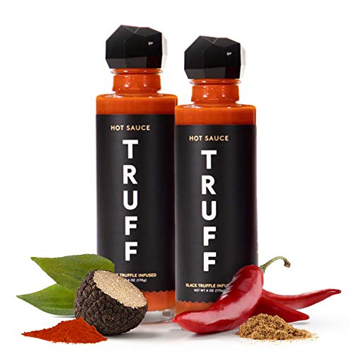41CudbuKYnL.jpg TRUFF Original Black Truffle Hot Sauce 2-Pack Bundle, Gourmet Hot Sauce Set, Black Truffle and Chili Peppers, Gift Idea for the Hot Sauce Fans, An Ultra Unique Flavor Experience (6 oz, 2 count with Premium Box) - Image 1