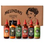 Melinda’s - A Taste of Melinda’s Collection – Craft Pepper Sauce and Condiment Gift Set - Includes Black Truffle, Thai Sweet Chili, Roasted Garlic & Habanero, Ghost Pepper, Spicy Garlic Parmesan- 12 oz, 6 Pack