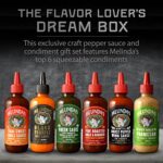 Melinda’s - A Taste of Melinda’s Collection – Craft Pepper Sauce and Condiment Gift Set - Includes Black Truffle, Thai Sweet Chili, Roasted Garlic & Habanero, Ghost Pepper, Spicy Garlic Parmesan- 12 oz, 6 Pack - Image 3